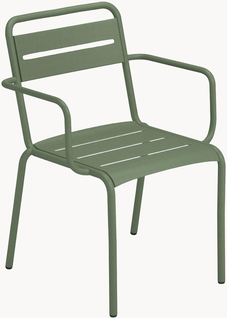 Stapelbare tuinstoelen Star met armleuningen, 2-delig