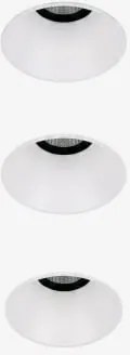 Pack Van 3 Inbouw Led Downlights Zonder Rand, Trimless, Rond Ø6,8 Cm In Aluminium Orelva Warm Wit 2700k & Wit & 38º & 11 W - Sklum
