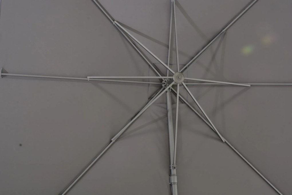 4 Seasons Outdoor Siesta PREMIUM 300 x 300 cm parasol charcoal, antraciet frame Parasol antraciet weerbestendig