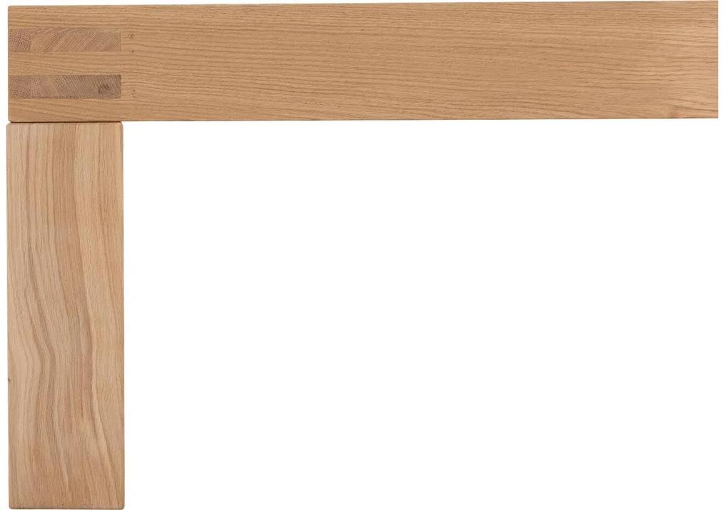 Goossens Salontafel Clear rechthoekig, hout eiken onbewerkt, stijlvol landelijk, 140 x 40 x 75 cm