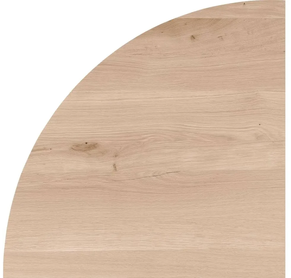 Goossens Eettafel Blade, Strak blad rond 110 x 110 cm 6 cm dik