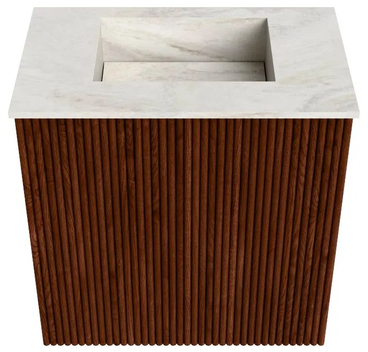 Mondiaz Joya DLux 40cm toiletmeubel ruby met wastafel faye midden zonder kraangat ostra