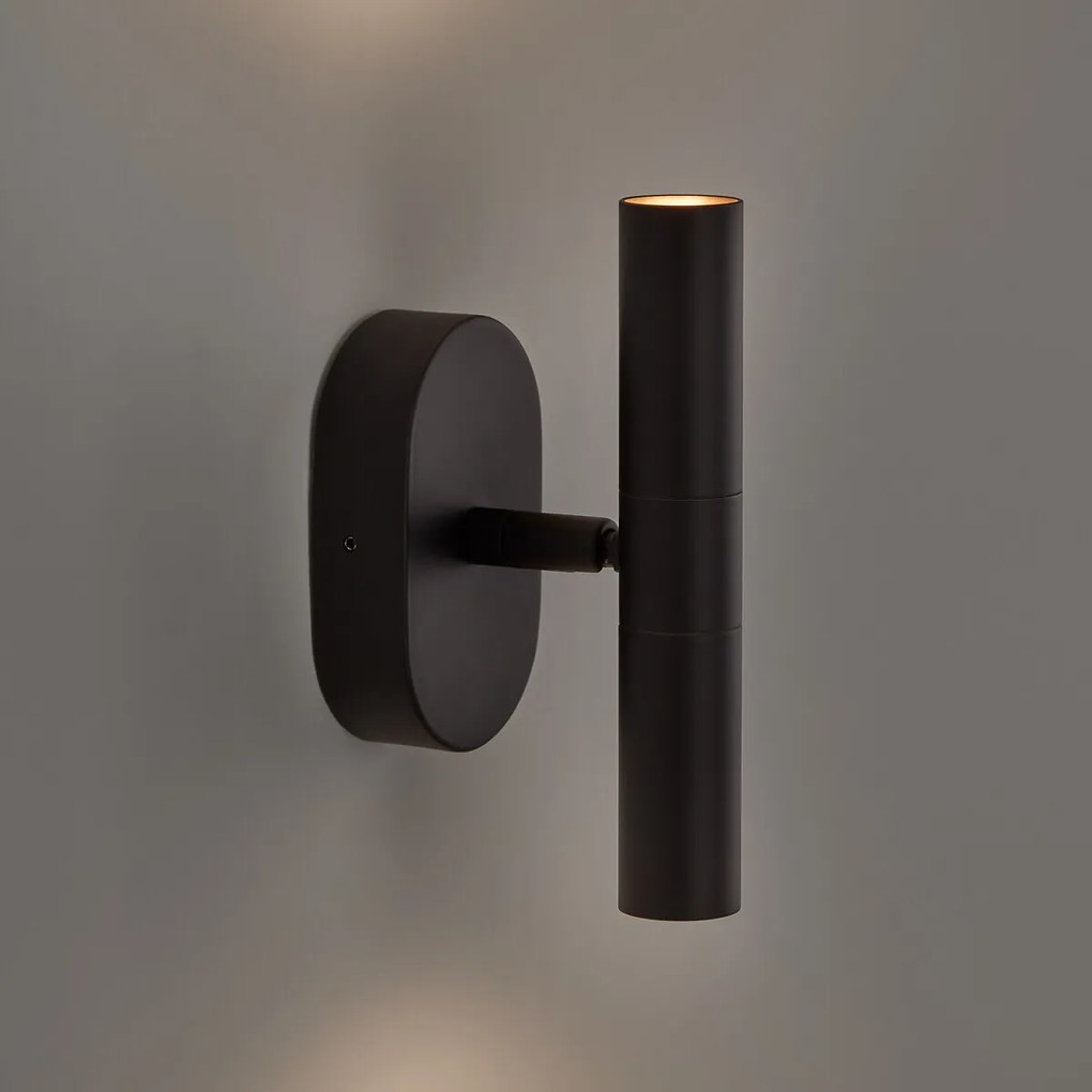 Richtbare wandlamp in metaal, Joha