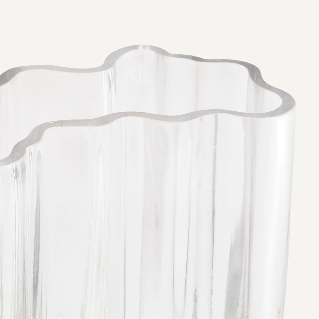 Geblazen glazen vaas, hoogte 18 cm, ISSEY