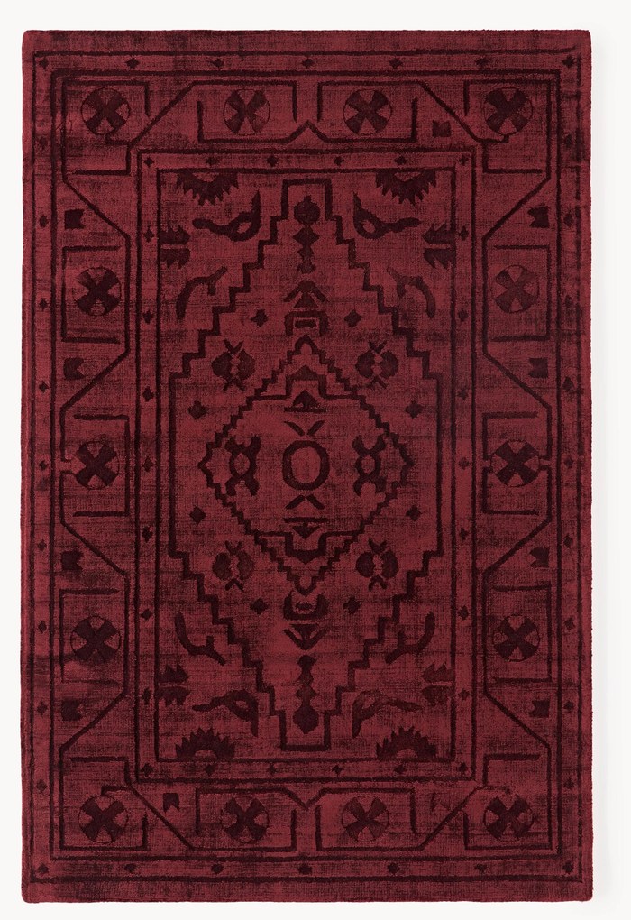 Handgeweven viscose vloerkleed Shaila