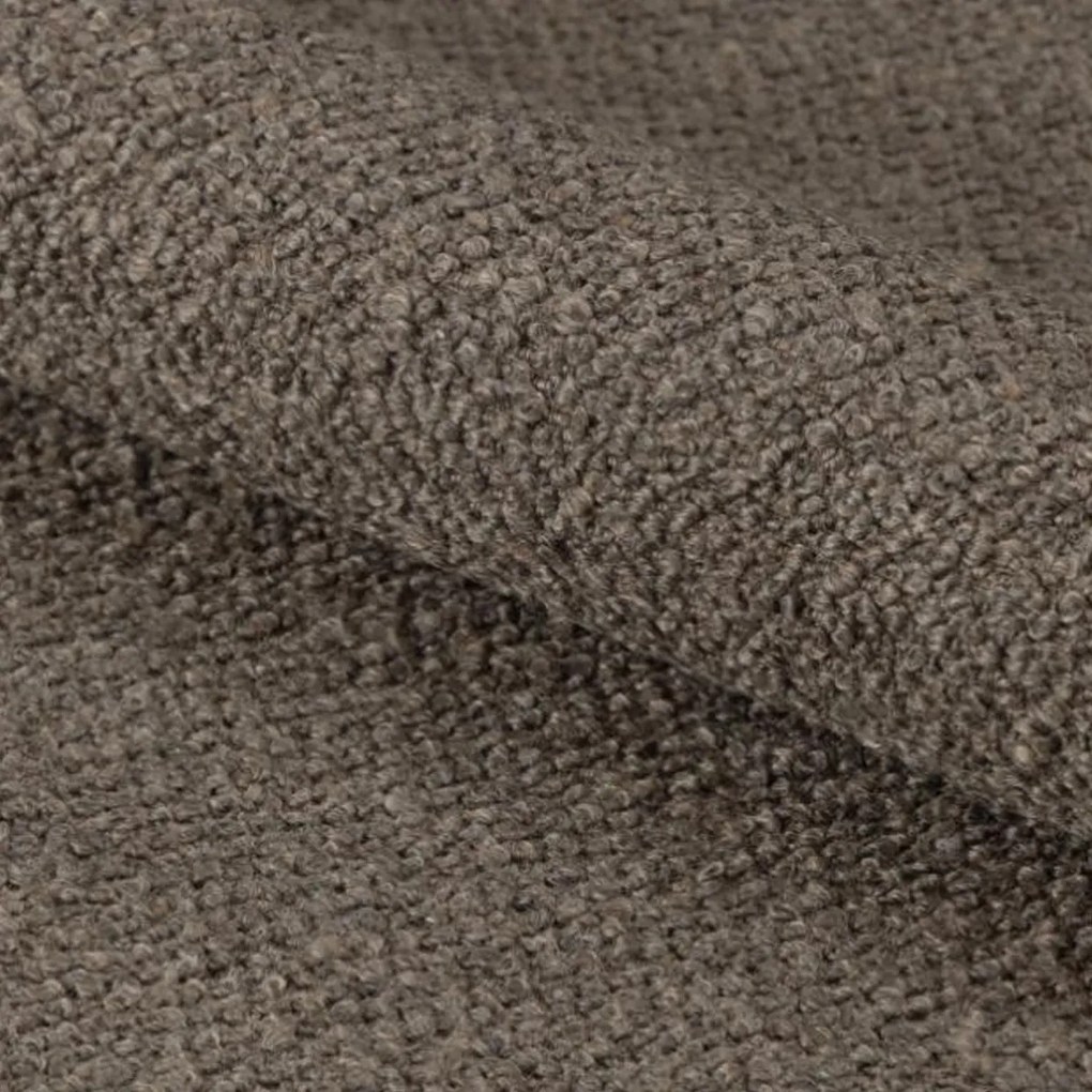 Eiken Eetkamerstoel Taupe Boucle Stof