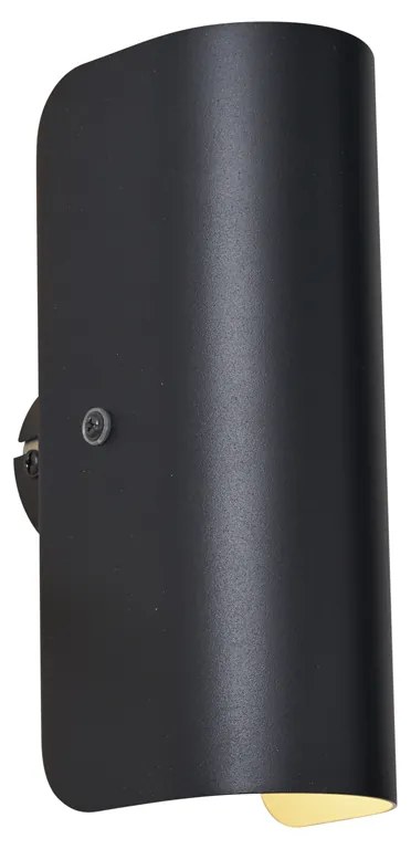 Moderne wandlamp zwart 2-lichts - Gotthard