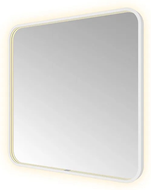 Hotbath &MORE Spiegel direct en indirect LED spiegelverwarming color changing dimbaar met afstandsbediening Mat wit SSQ80WH