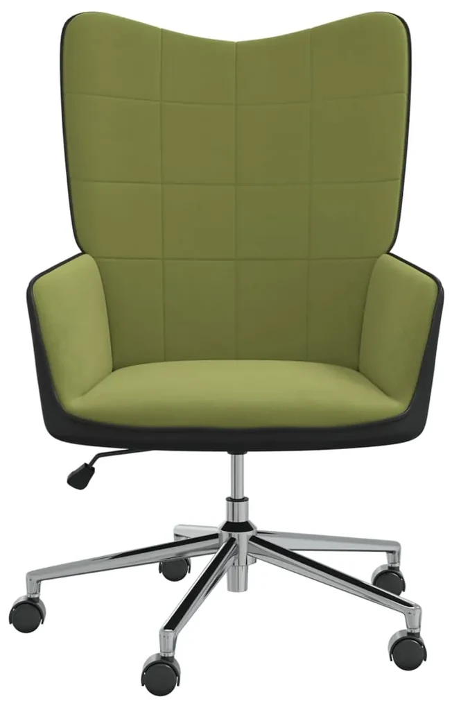 vidaXL Relaxstoel fluweel en PVC lichtgroen