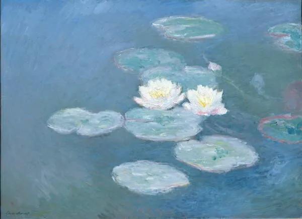 Monet, Claude - Kunstdruk Waterlilies, Evening, (40 x 30 cm)