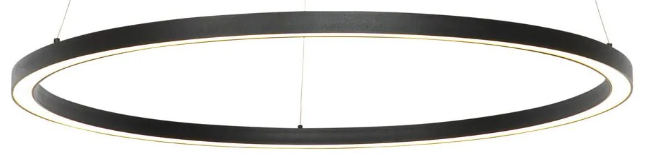 Smart hanglamp zwart 80 cm incl. LED en RGBW - Girello