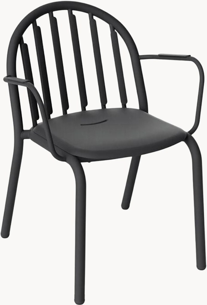 Stapelbare tuinstoelen Fred's met armleuning, 2-delig