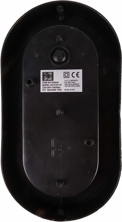 Bulleye lamp ovaal zwart