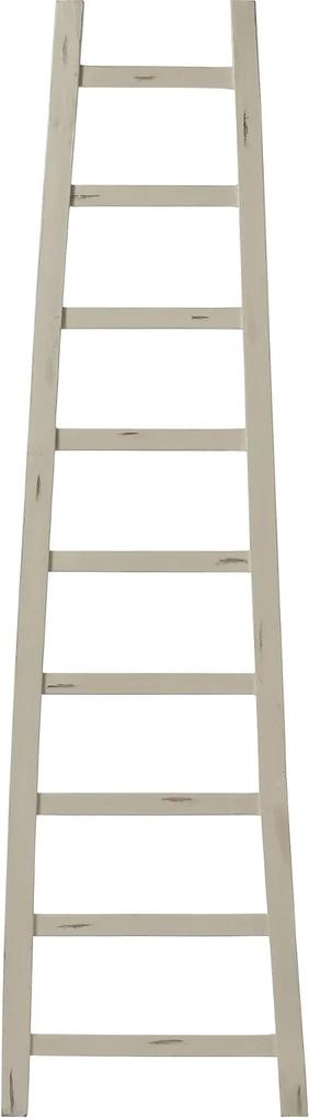 Houten decoratie ladder | Vintage Wit | 55 / 35 x 3 x 160 cm