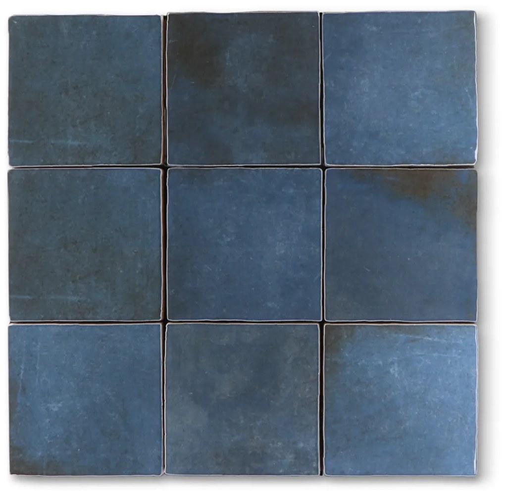Hoogglans Handvorm Wandtegel 13x13 Cm Arlington Virginia Blauw RBT98