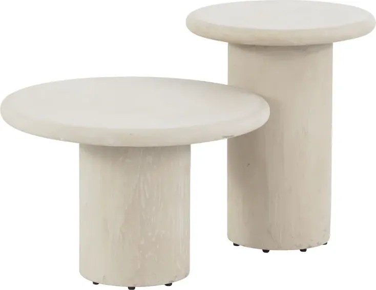 4 Seasons Outdoor Hampton mortex loungetafel met rond blad Ø 60 cm Loungetafel beige weerbestendig