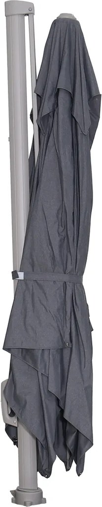 Garden Impressions Hawaii Big Pole II zweefparasol 350x350 cm – frame taupe – doek antraciet