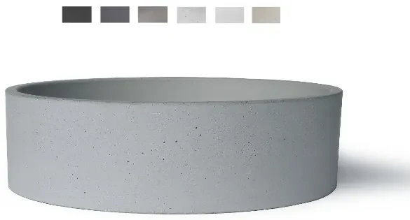 Urbi et Orbi Circum opbouw wastafel 39x12cm lichtgrijs