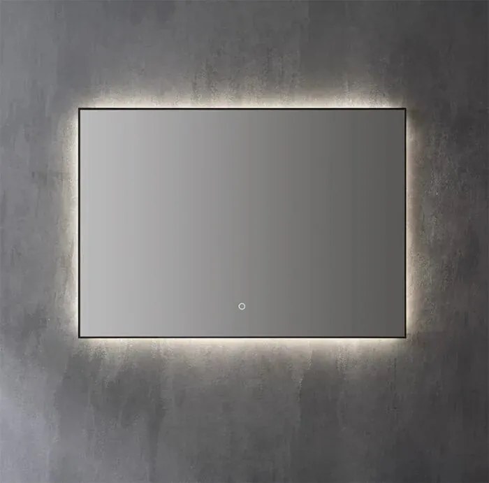 Lambini Designs Canto spiegel 160cm met indirecte dimbare verlichting en mat zwarte lijst