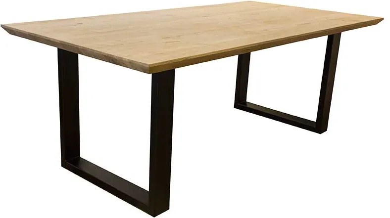 Industrieel tafelblad eiken Castle Line verjongd - 200 x 100 cm - Bladdikte 4,5 cm