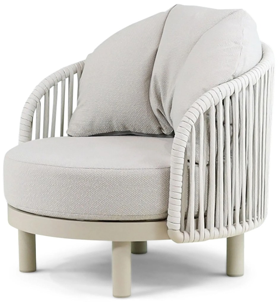 Tuinstoel Aluminium/rope Taupe-naturel-bruin Santika Nanda