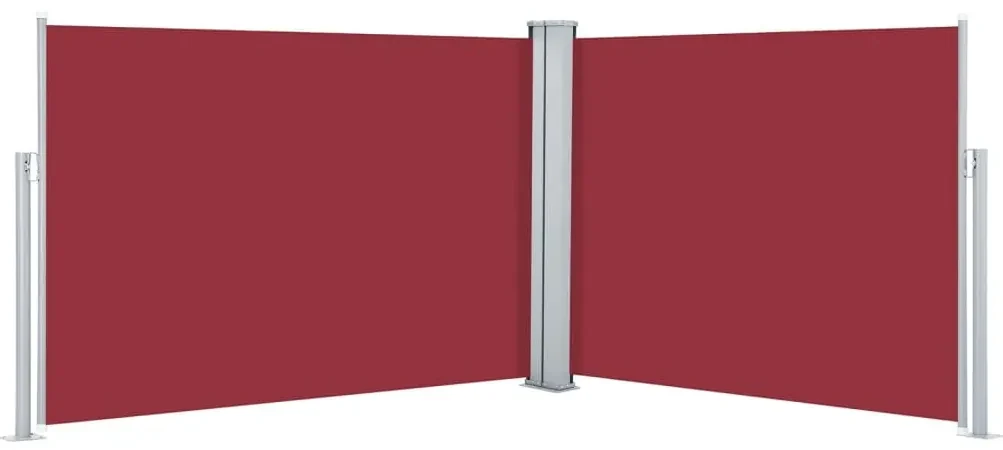 vidaXL Windscherm uittrekbaar 120x1000 cm rood