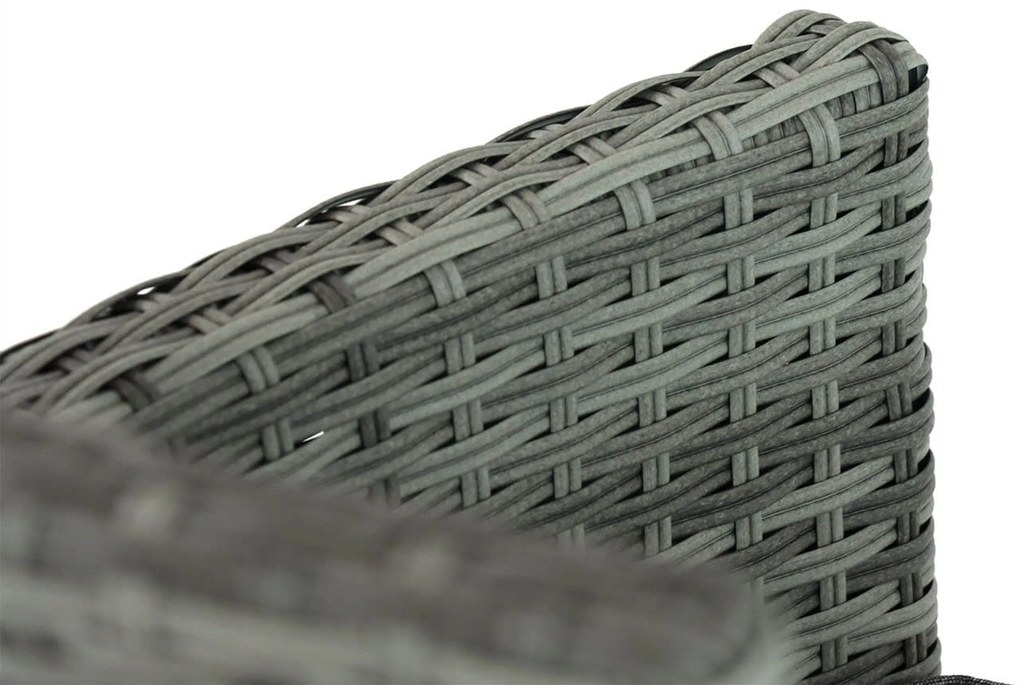 Tuinset 4 personen 160 cm Wicker Grijs Domani Furniture Miami/Weston