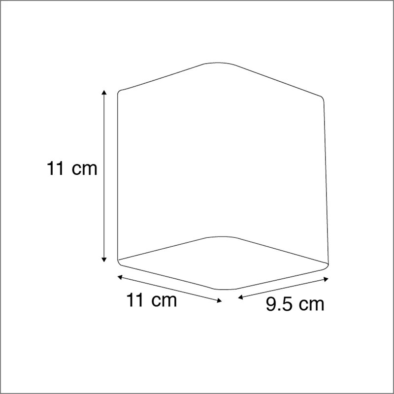 Buitenlamp Moderne wandlamp antraciet incl. LED IP54 vierkant - Evi Modern IP54 Buitenverlichting