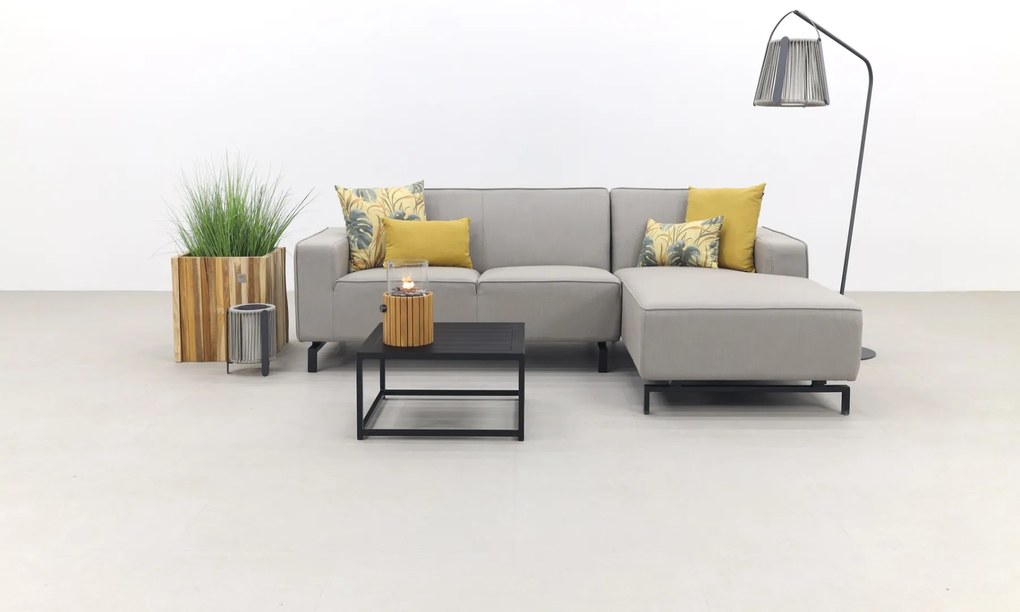 Boavista/Toronto loungebank chaise longue - Nature Grey - 3-delig - links