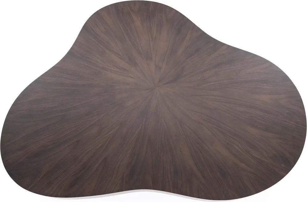 Grote Salontafel Walnoot Organisch - 150 X 110cm.
