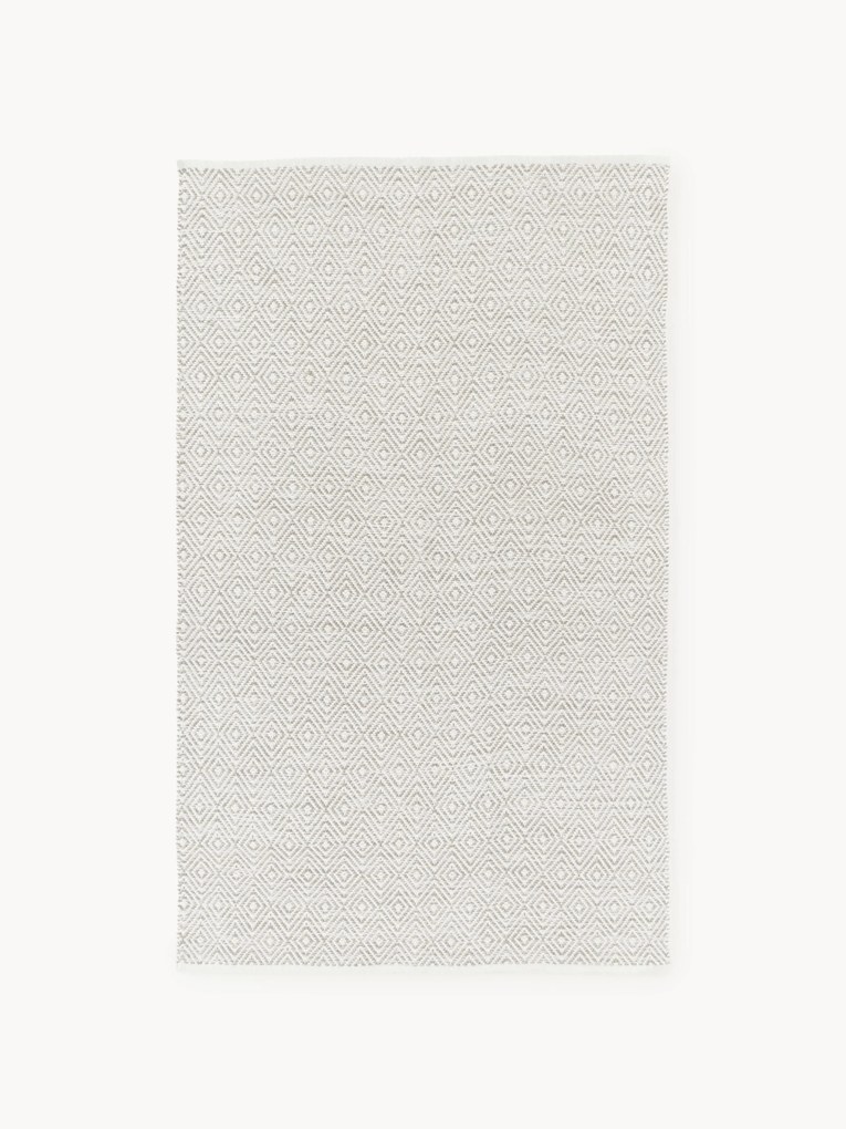 Handgeweven in- & outdoor vloerkleed Rika met vintage ruitjesmotief