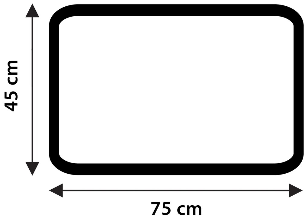 Differnz Stripes badmat 45x75cm grijs