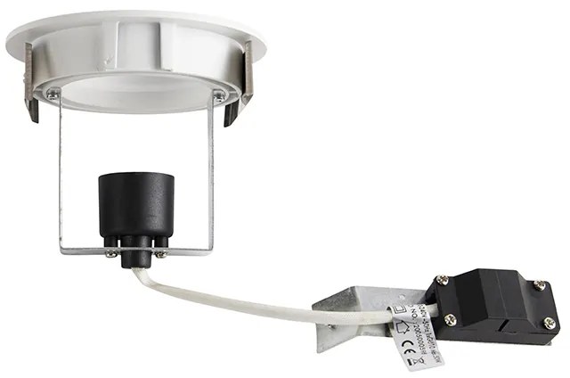 Set van 6 Moderne inbouwspot wit kantelbaar AR70 - Cisco