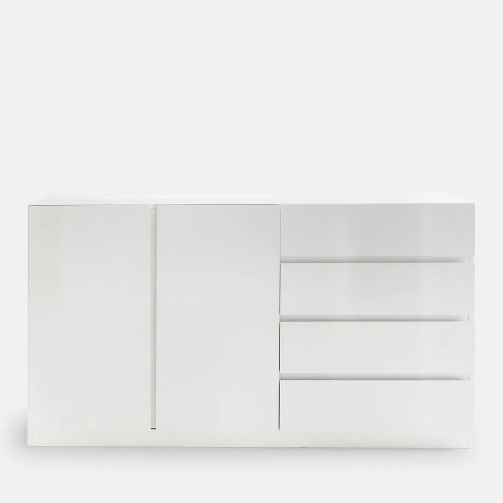 Lage kast 2 deuren, hangkast en 4 lades, Léo