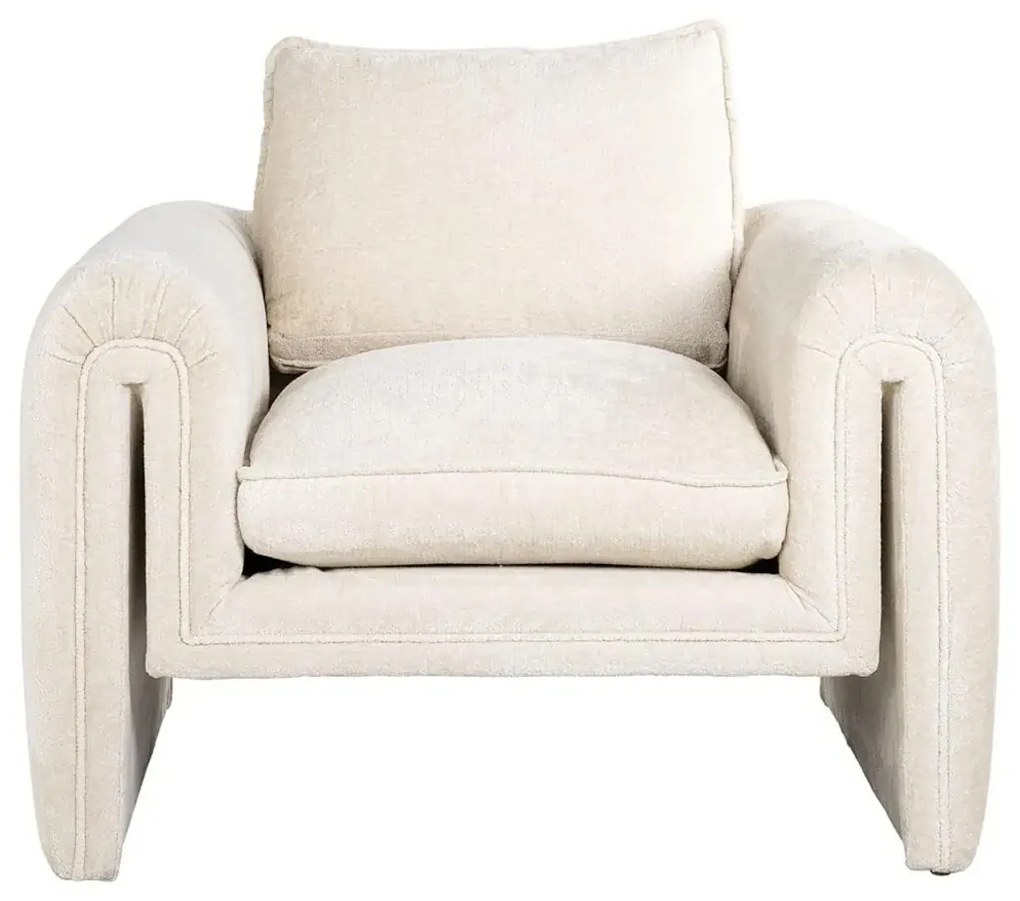 Richmond Interiors Sandro Design Fauteuil White Chenille