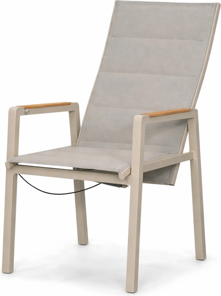 Tuinset 4 personen 160 cm Aluminium Taupe Lifestyle Garden Furniture Essence/Creta