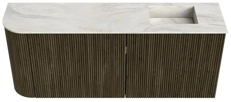 Mondiaz Joya DLux 100cm toiletmeubel ronding links shadow met wastafel faye rechts 1 kraangat ostra