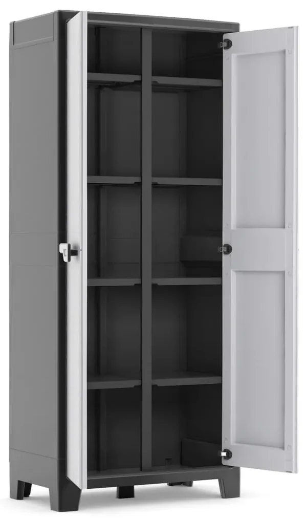 Keter Opbergkast Titan 182 cm zwart en grijs | BIANO