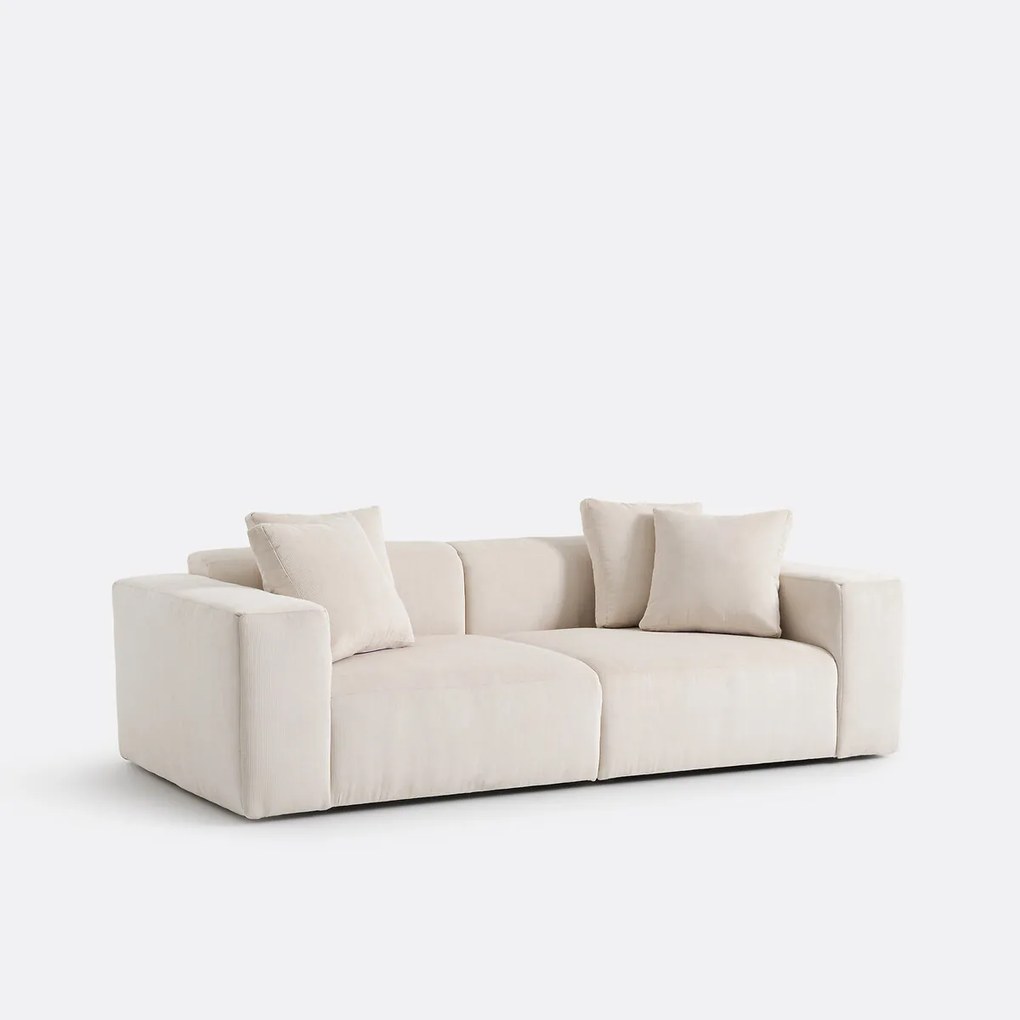 3-zitsbank van fijn ribfluweel, LIORA