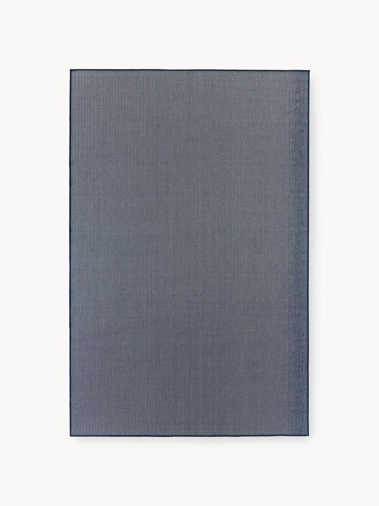 In- & outdoor dubbelzijdig vloerkleed Cort met zigzag patroon