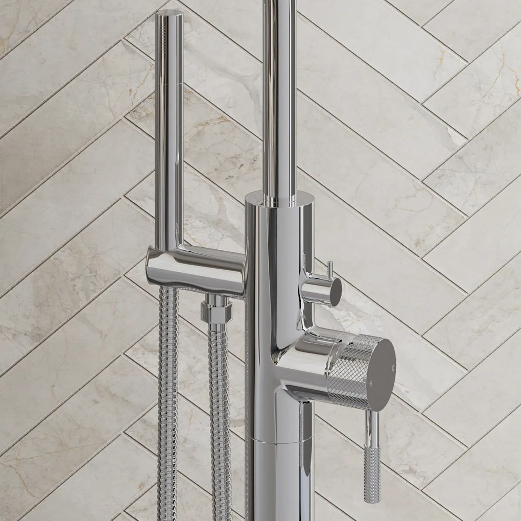 Saniclear Talpa Curved vrijstaande badkraan chroom