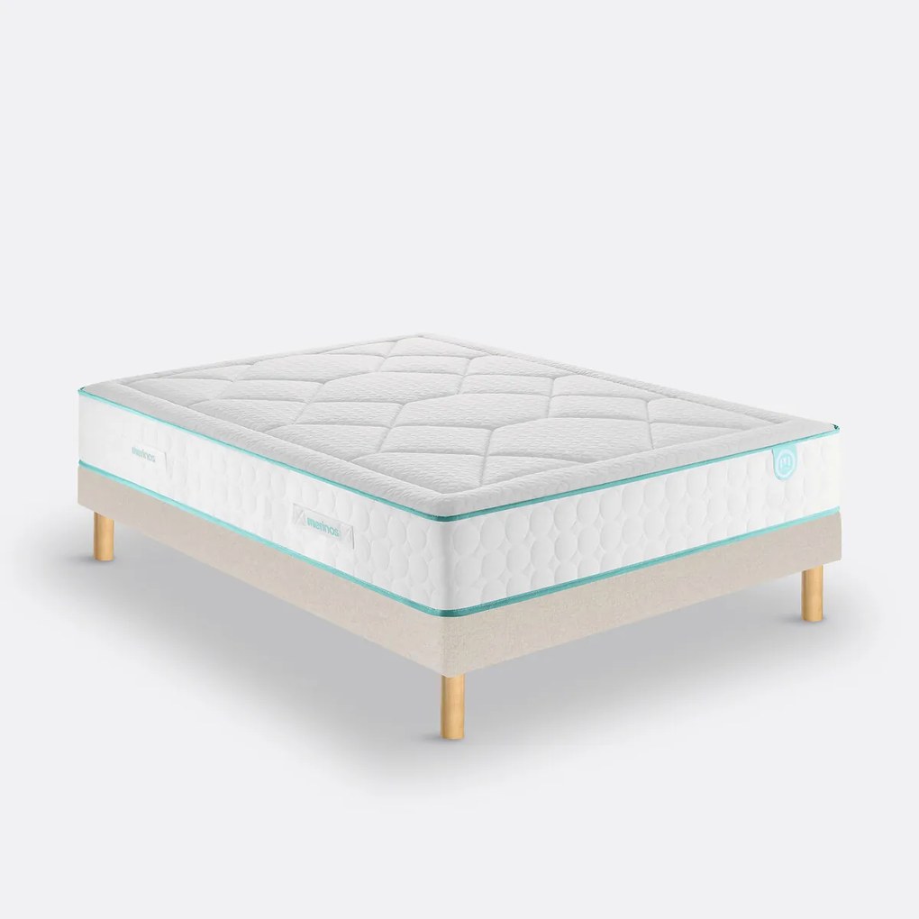 Ensemble matras met pocketveren + bedbodem, LE TOUT MOELLEUX