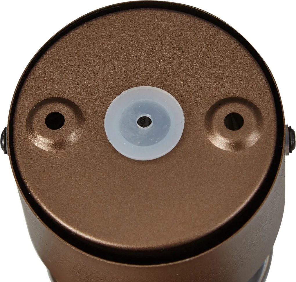 Design wandlamp donker brons incl. LED IP44 - Lens