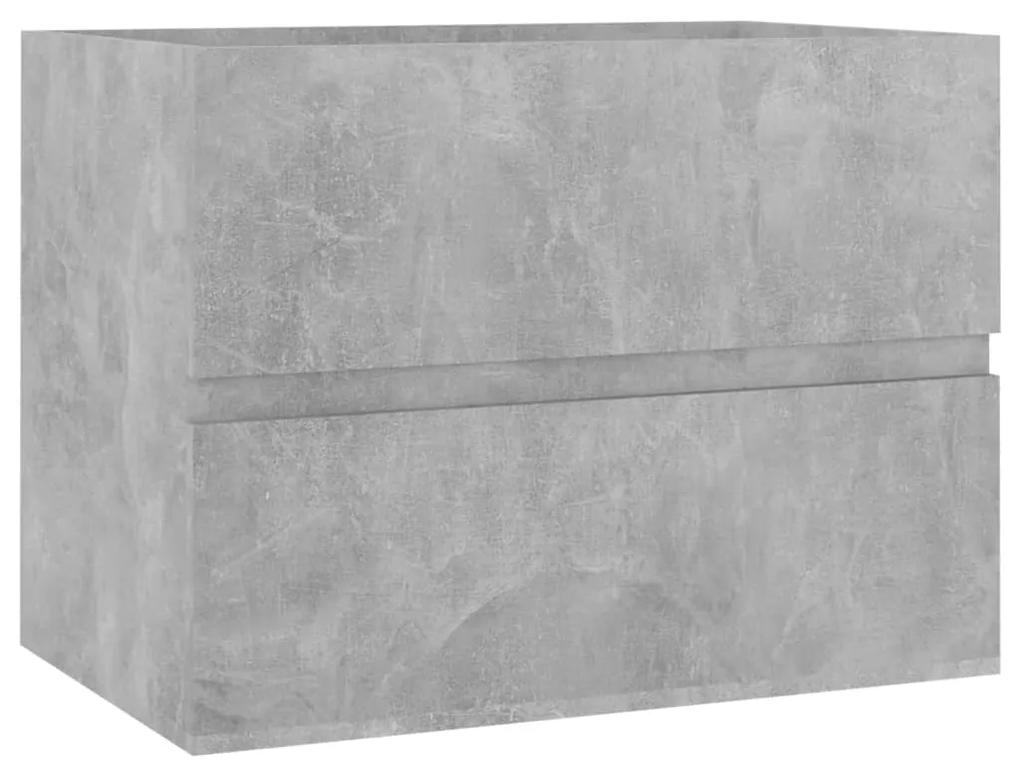 vidaXL Wastafelkast 60x38,5x45 cm spaanplaat betongrijs