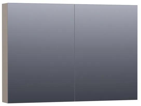 BRAUER Dual Spiegelkast - 100x70x15cm - 2 links- rechtsdraaiende spiegeldeur - MDF - mat taupe 7171