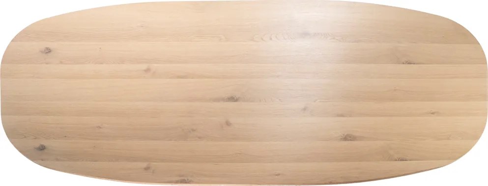Eettafel Deens Ovaal Eiken Fineer 200 Cm - 200 X 110cm.