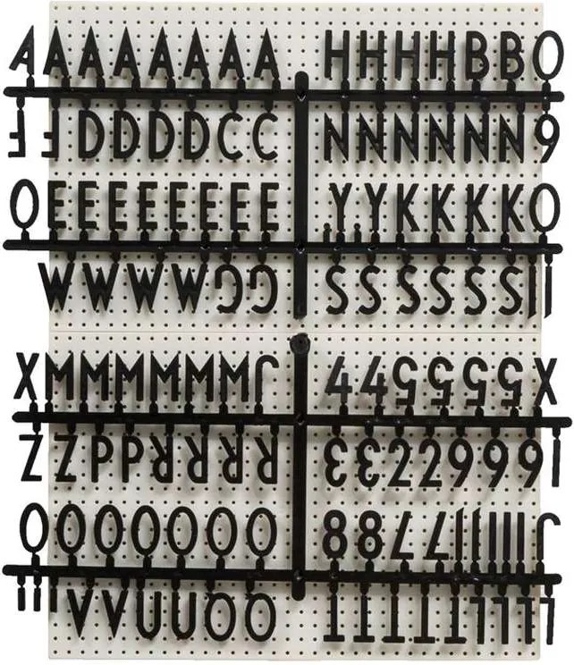 Letterbord Lyon - wit - 28x21 cm - Leen Bakker