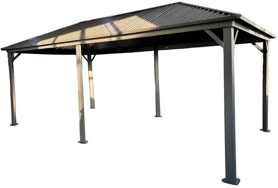 Metalen tuinhuis Sardinia 3x6 Tuinpunt antraciet