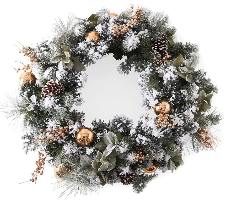 Rivièra Maison - Merry Christmas Wreath gold 100 cm - Kleur: goud