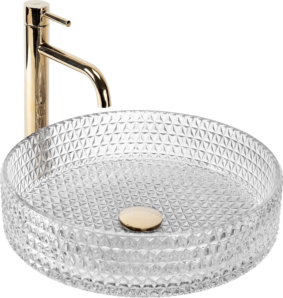 Opzetwastafel Rea Cristal Transparent 39